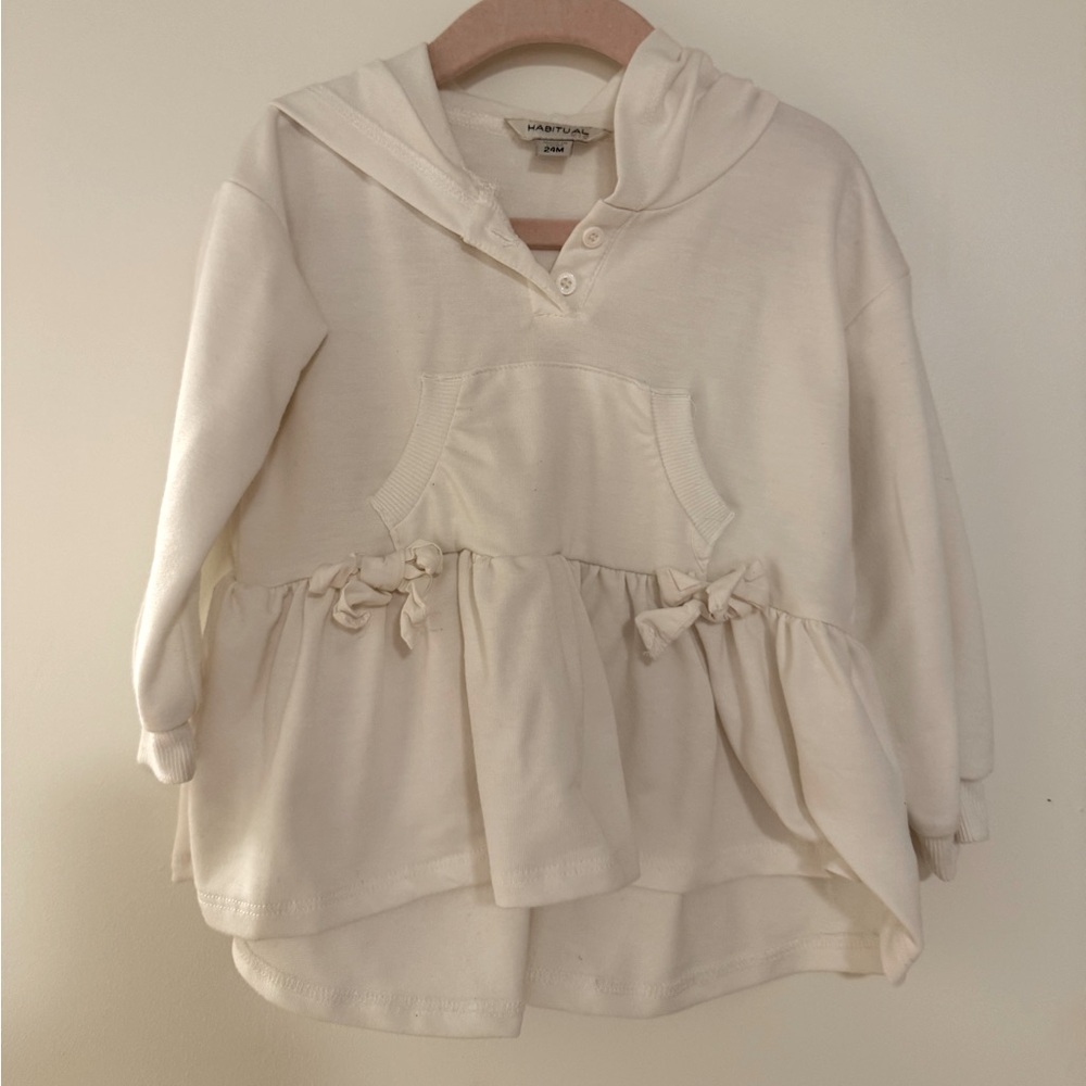 Habitual Kids Girl’s White Hoodie Top